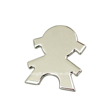 Индивидуальный дизайн девушки пустой металлический магнит для печати логотипа